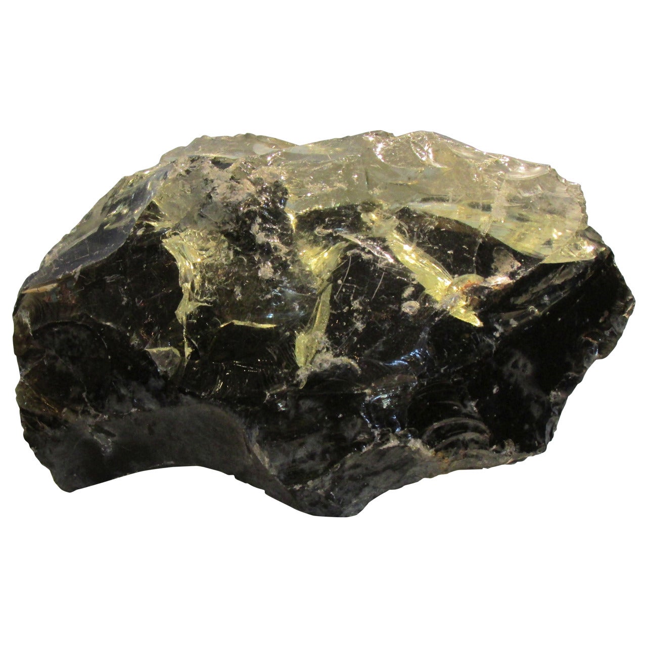 Large Black Amber Chunk Glass Cullet