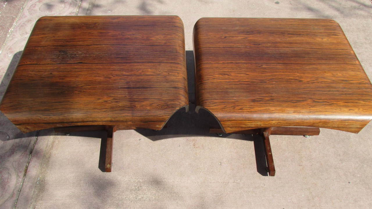 Pair of Brazilian Rosewood Side Tables by Jorge Zalszupin 4