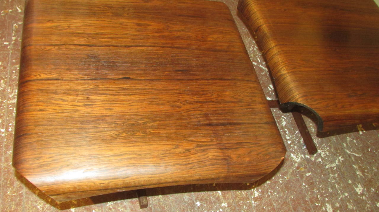 Pair of Brazilian Rosewood Side Tables by Jorge Zalszupin 2