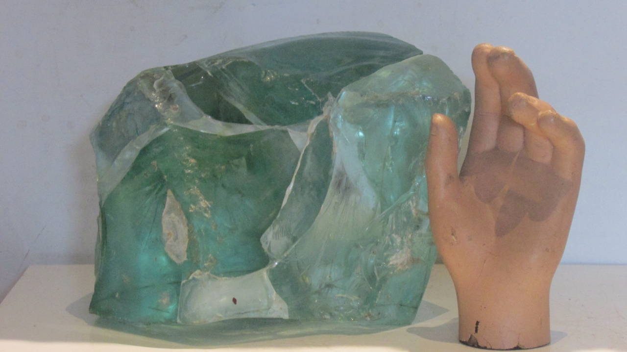 American Large Sea Foam Green Old Factory Glass Cullets