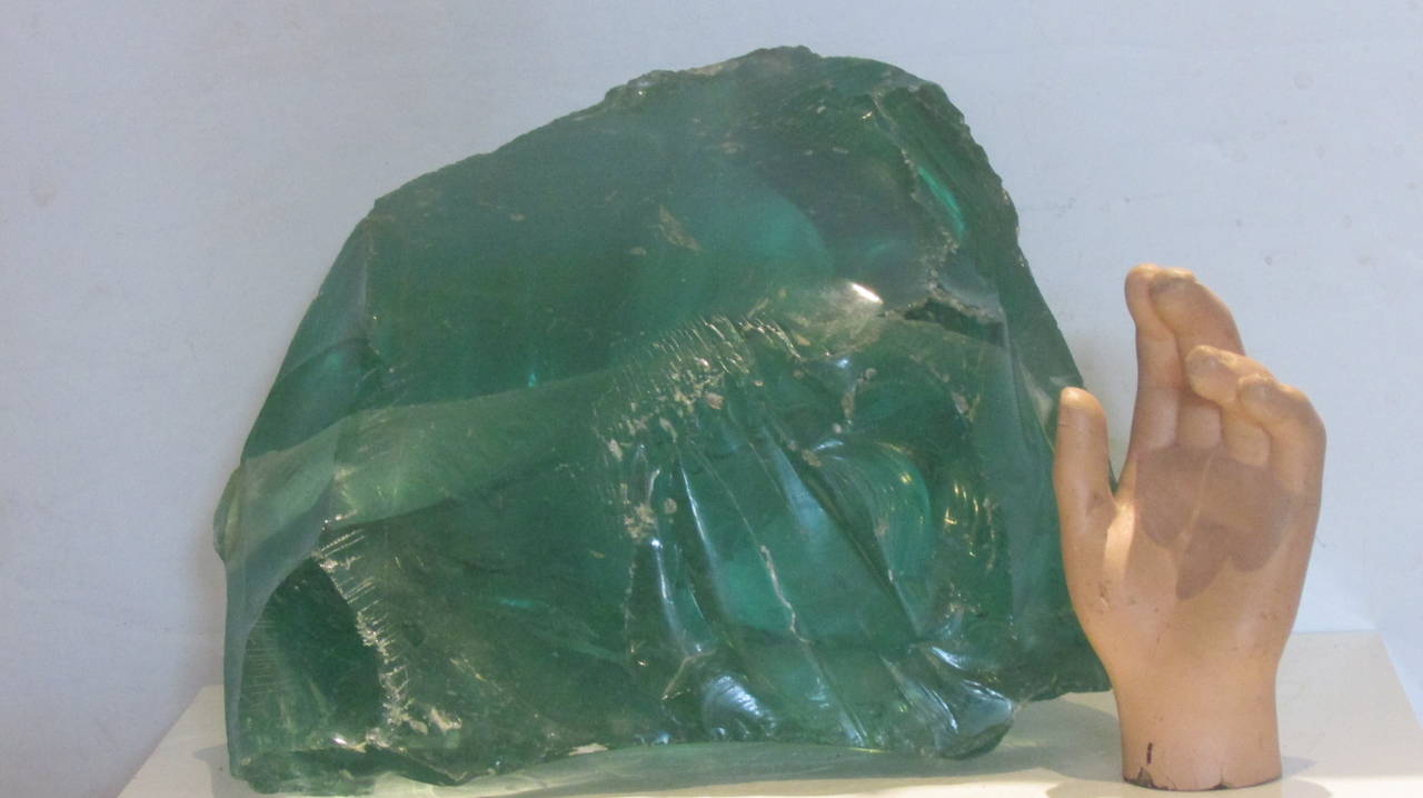 Industrial Large Sea Foam Green Old Factory Glass Cullets
