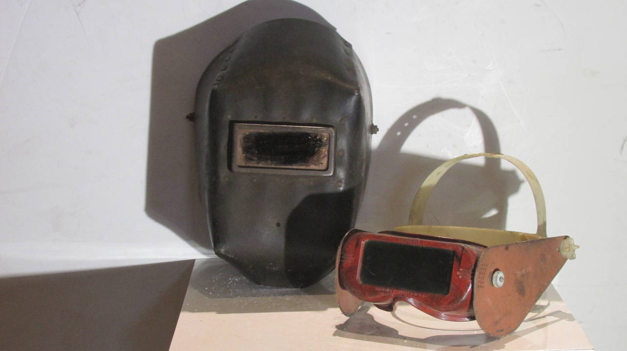 Vintage Industrial Welding Helmet and Goggles 2