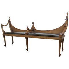 Neoclassical Hollywood Regency Bench