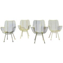  Russell Woodard Sculptura High Back Armchairs