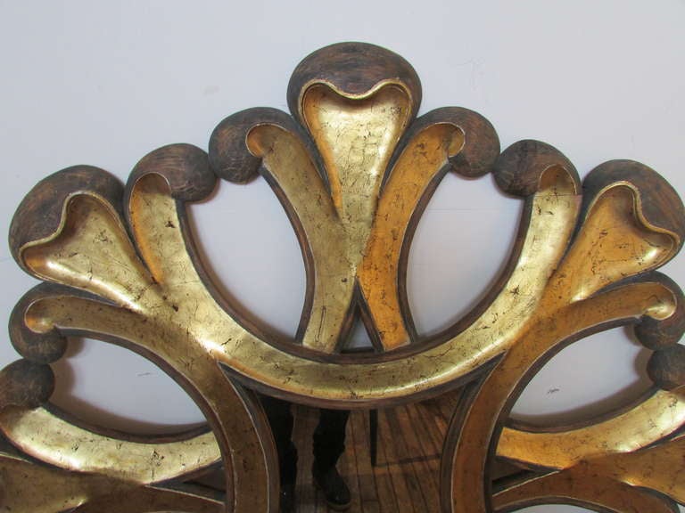 Mid-20th Century Colossal Baroque Style Giltwood Sunburst Mirror