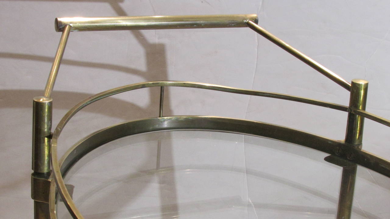 1960s Italian Brass Bar Cart 3