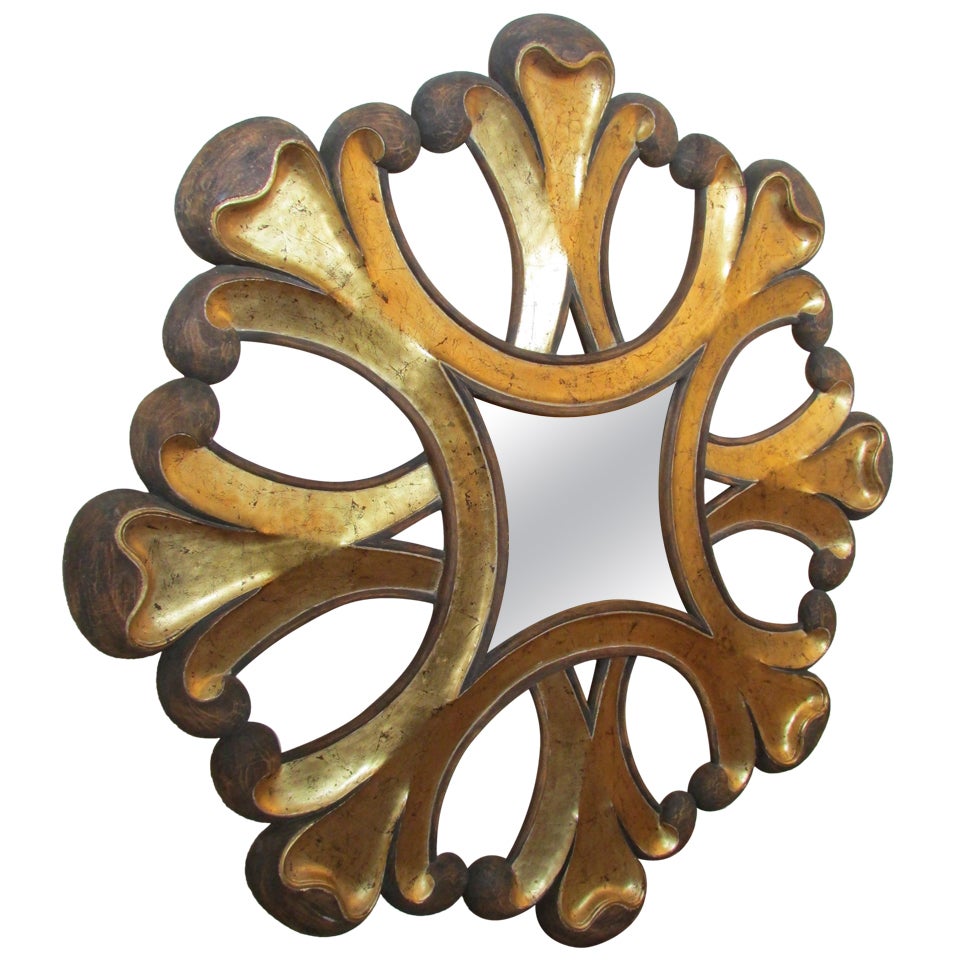 Colossal Baroque Style Giltwood Sunburst Mirror