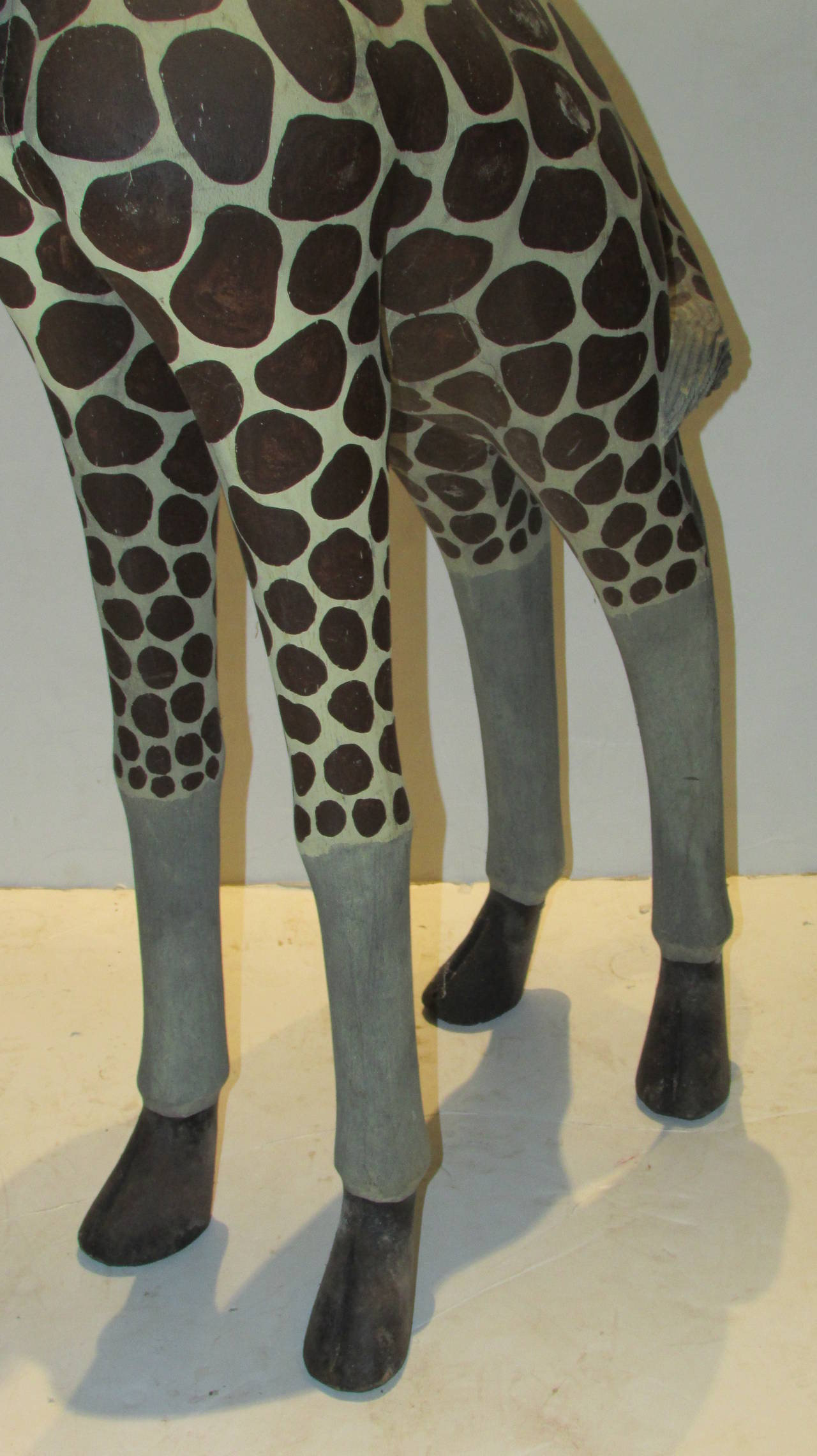 6 foot wooden giraffe