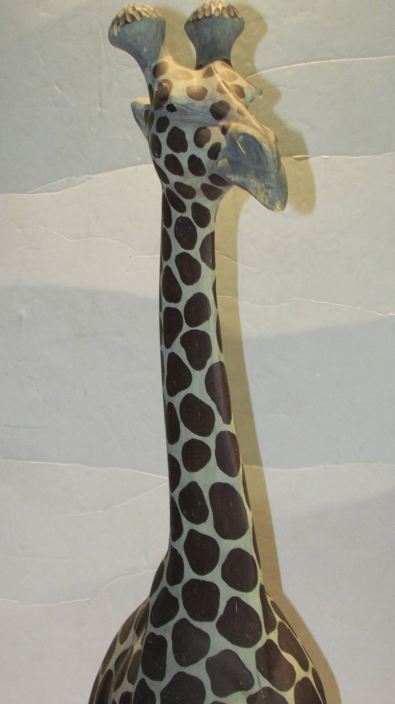 Large Wood Carved Giraffe For Sale at 1stDibs | giraffe wood carving, 6