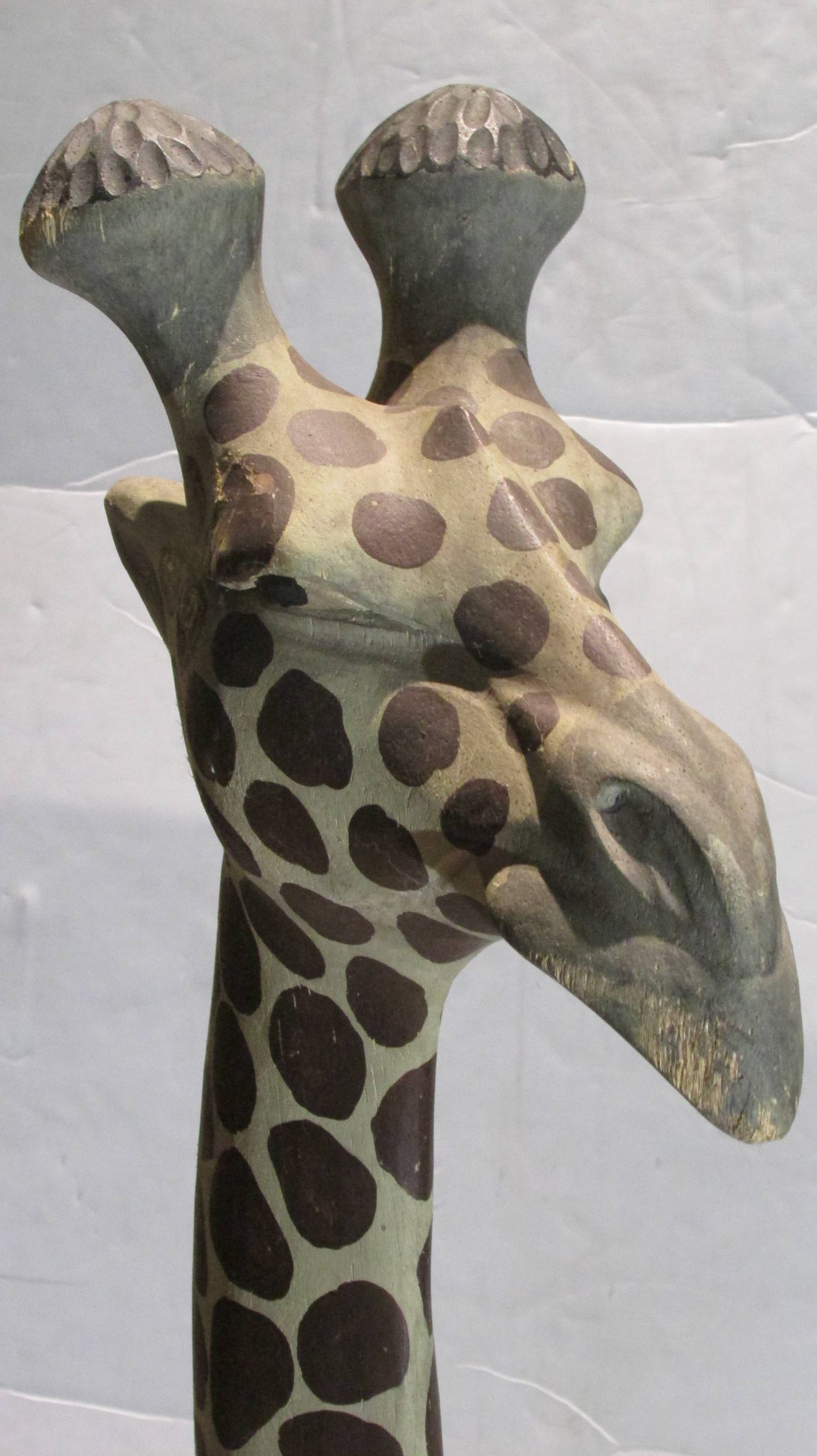 5 ft tall wooden giraffe