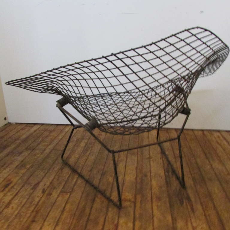Large Diamond Chair By Harry Bertoia For Knoll In Good Condition In Rochester, NY