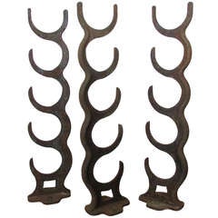 Antique Industrial Cast Iron Pipe Racks