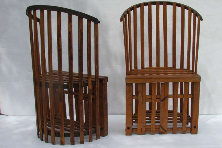 Rustic Mid 20th Century Lobster Trap Chairs