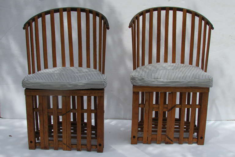 American Mid 20th Century Lobster Trap Chairs