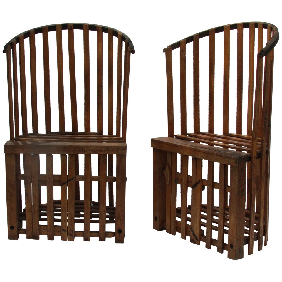 Mid 20th Century Lobster Trap Chairs