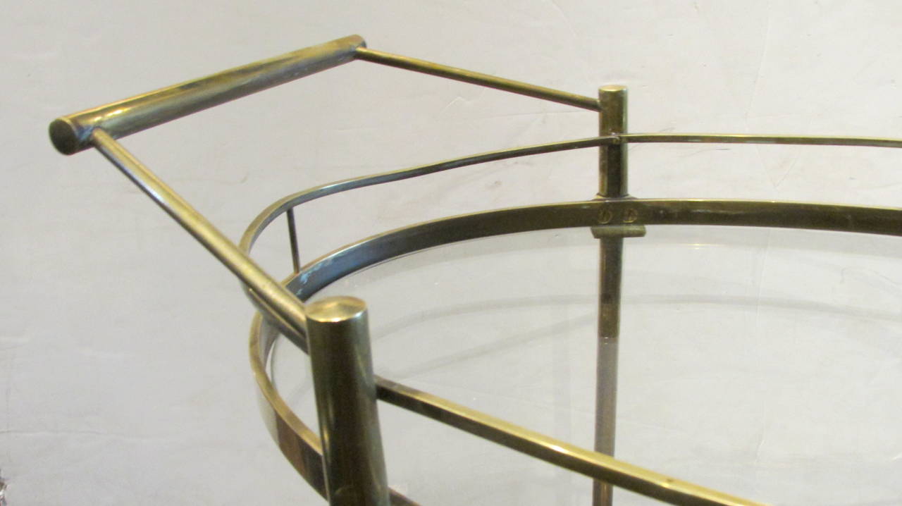 1960s Italian Brass Bar Cart 4