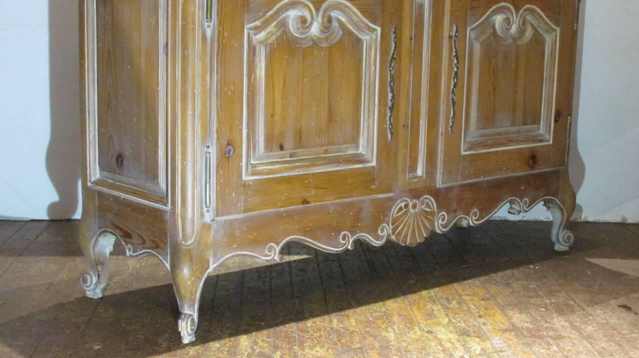 White Washed Pine Louis XV Style Buffet 1