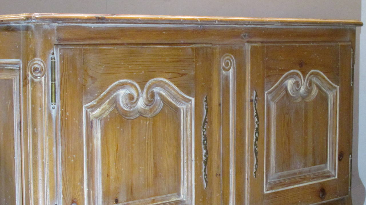 White Washed Pine Louis XV Style Buffet 3