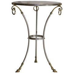 Steel and Gilt Brass Neoclassical Gueridon in the style of Maison Jansen