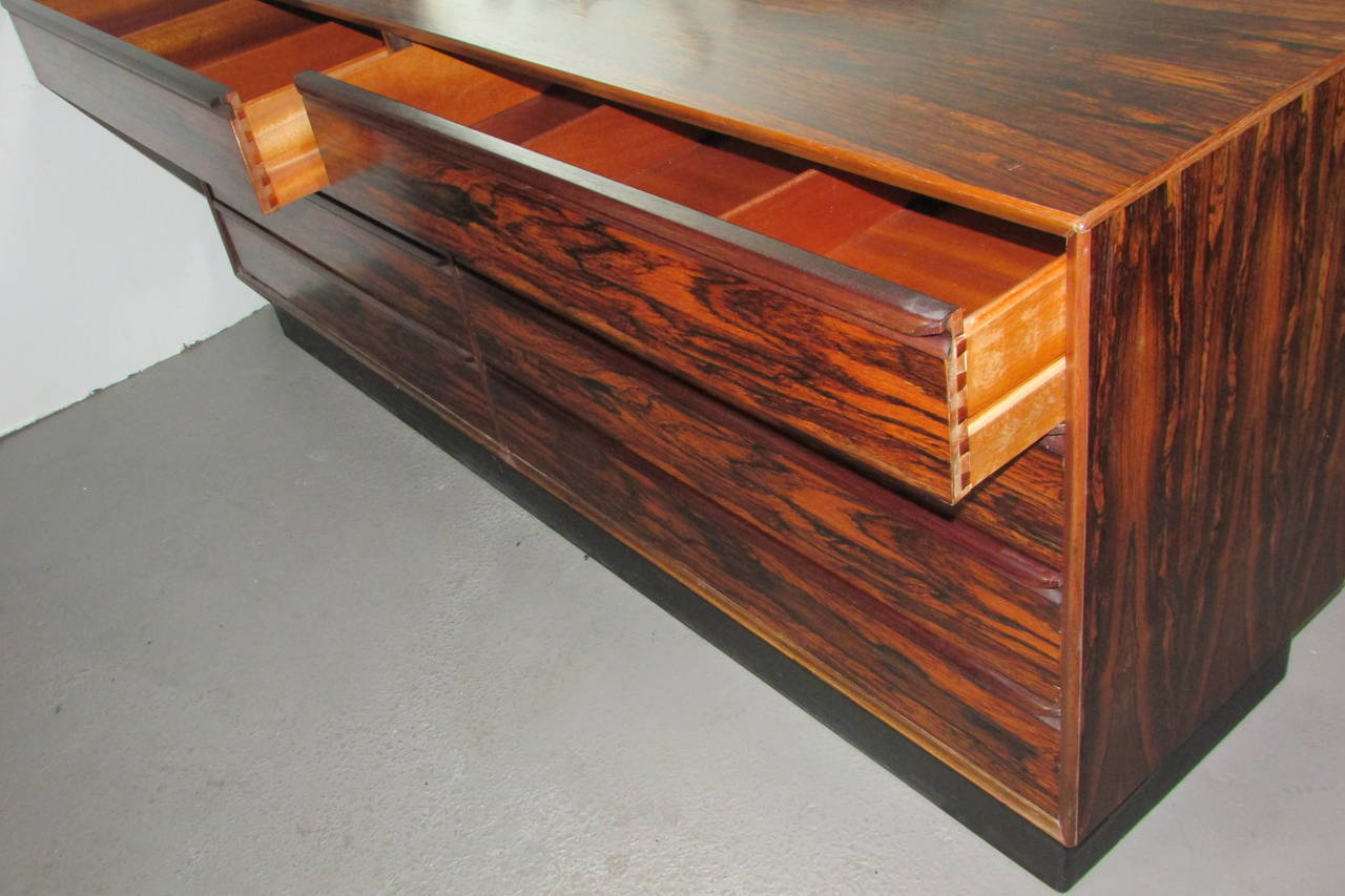 Brazilian Rosewood Long Chest by Westofa In Good Condition In Rochester, NY