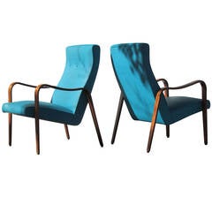 Streamlined Bentwood Lounge Chairs by Thonet