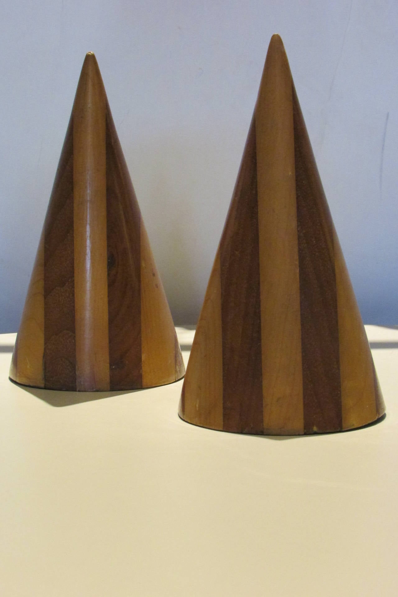 American Craftsman American Studio Craftsmen Inlaid Wood Cone Forms