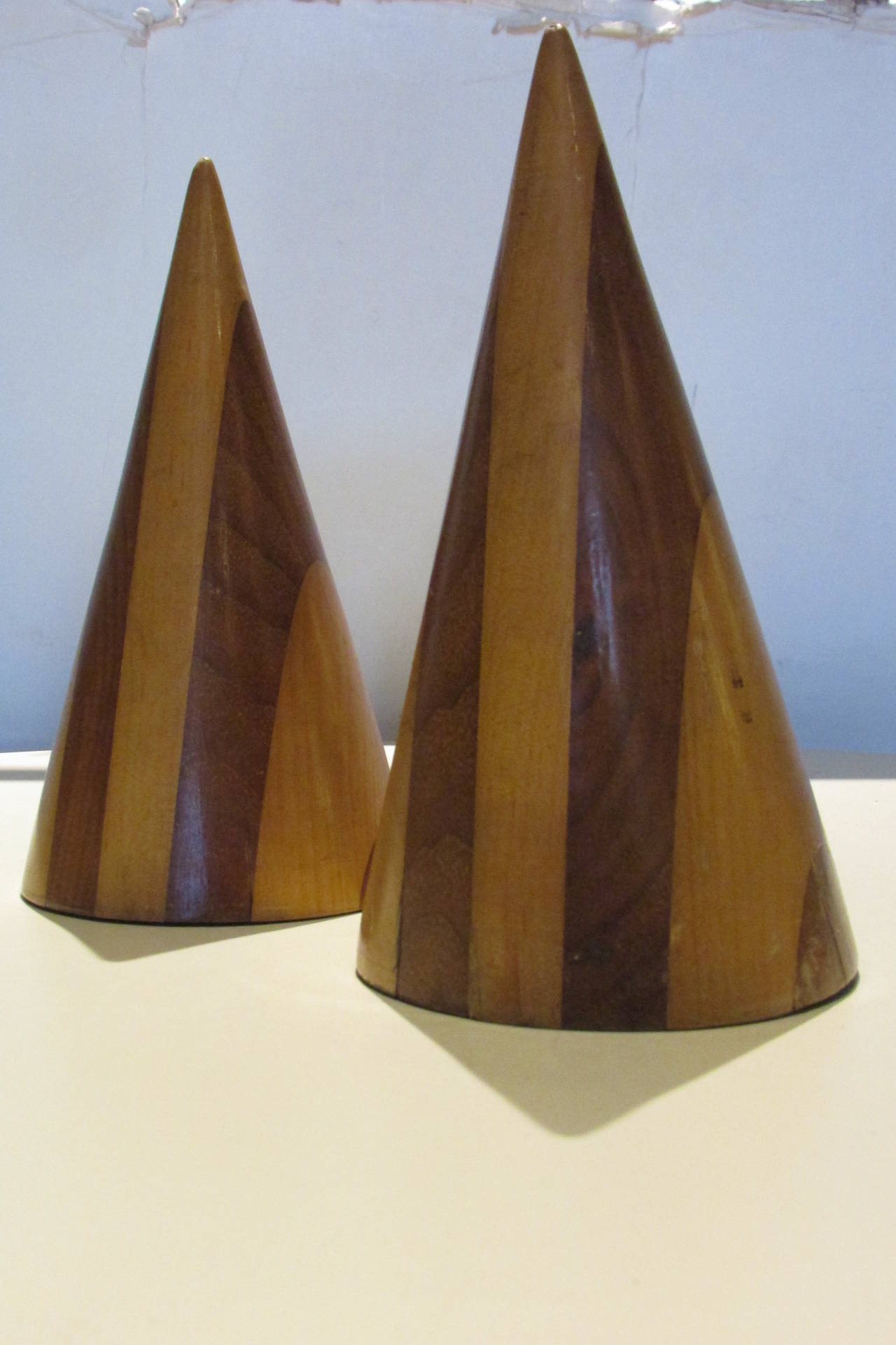 American Studio Craftsmen Inlaid Wood Cone Forms 3