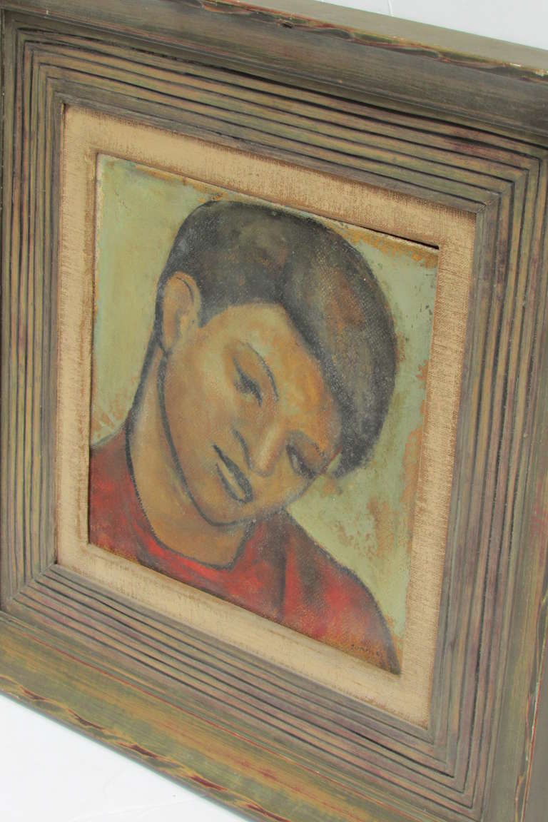 Painting of a Young Boy in the Style of Diego Rivera 3