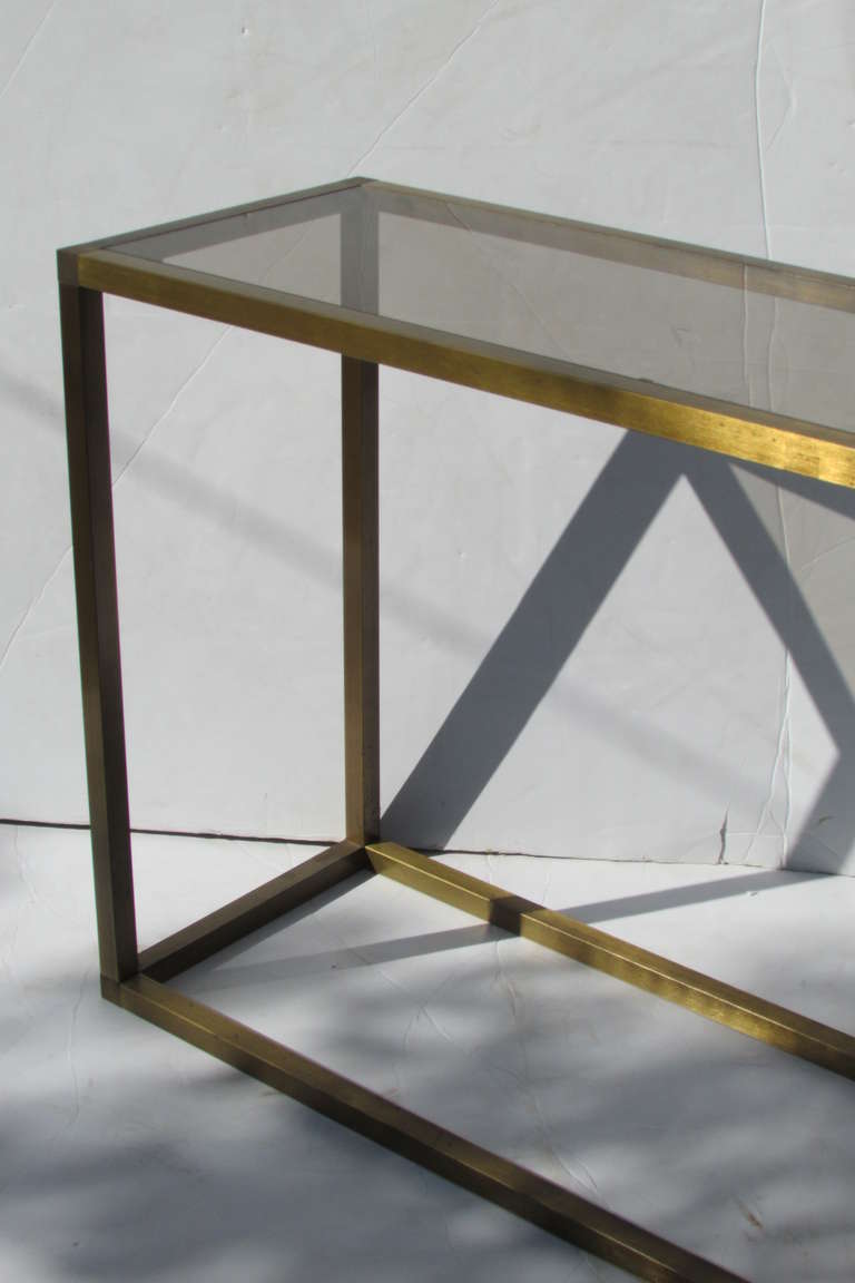 Late 20th Century Lacquered Brass Console Table