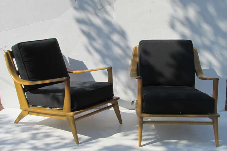 Heywood Wakefield Streamlined Lounge Chairs In Excellent Condition In Rochester, NY