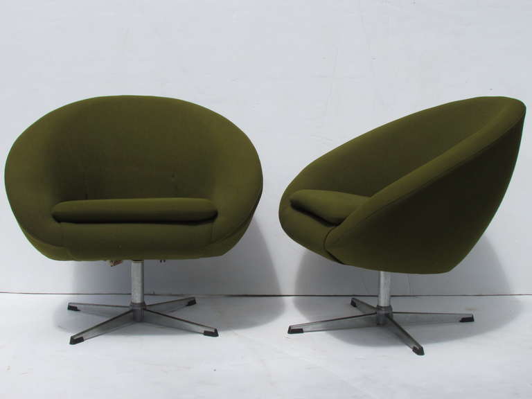 Danish Overman Swivel Pod Chairs - Esa Mobelvaerk, Denmark