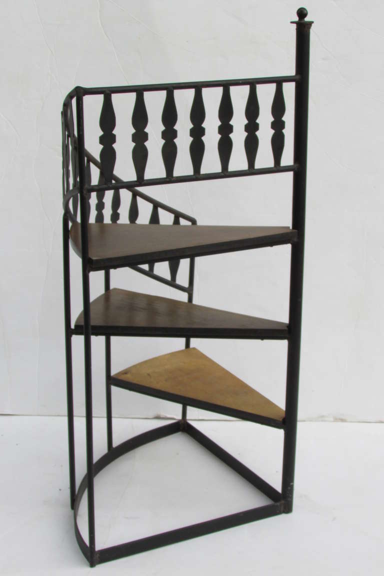 Iron and Wood Library Stair In Excellent Condition In Rochester, NY