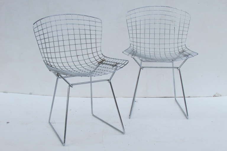 American Harry Bertoia Wire Side Chairs