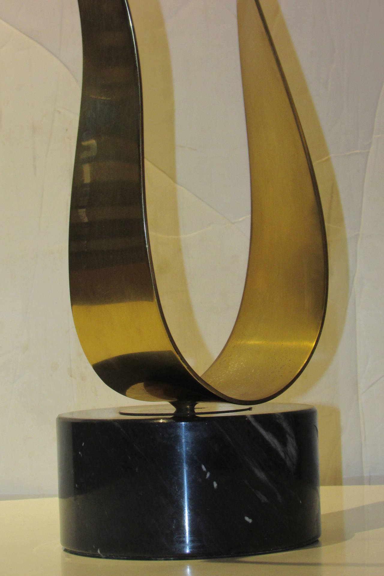 20th Century 1970s Abstract Brass Ribbon Sculpture by Curtis Jere