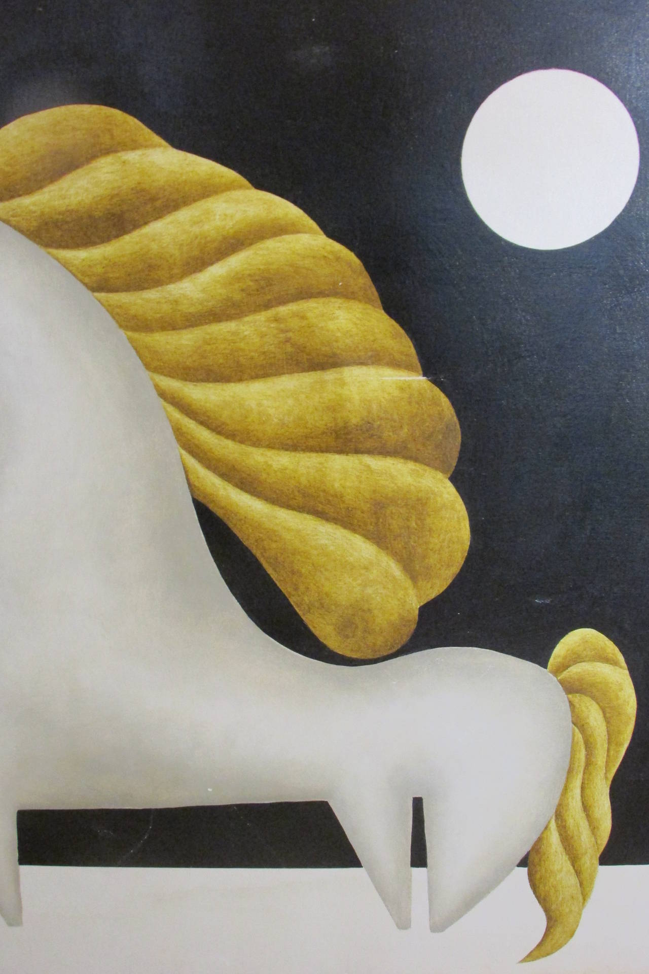 20th Century Mexican Modernist Painting of a Horse