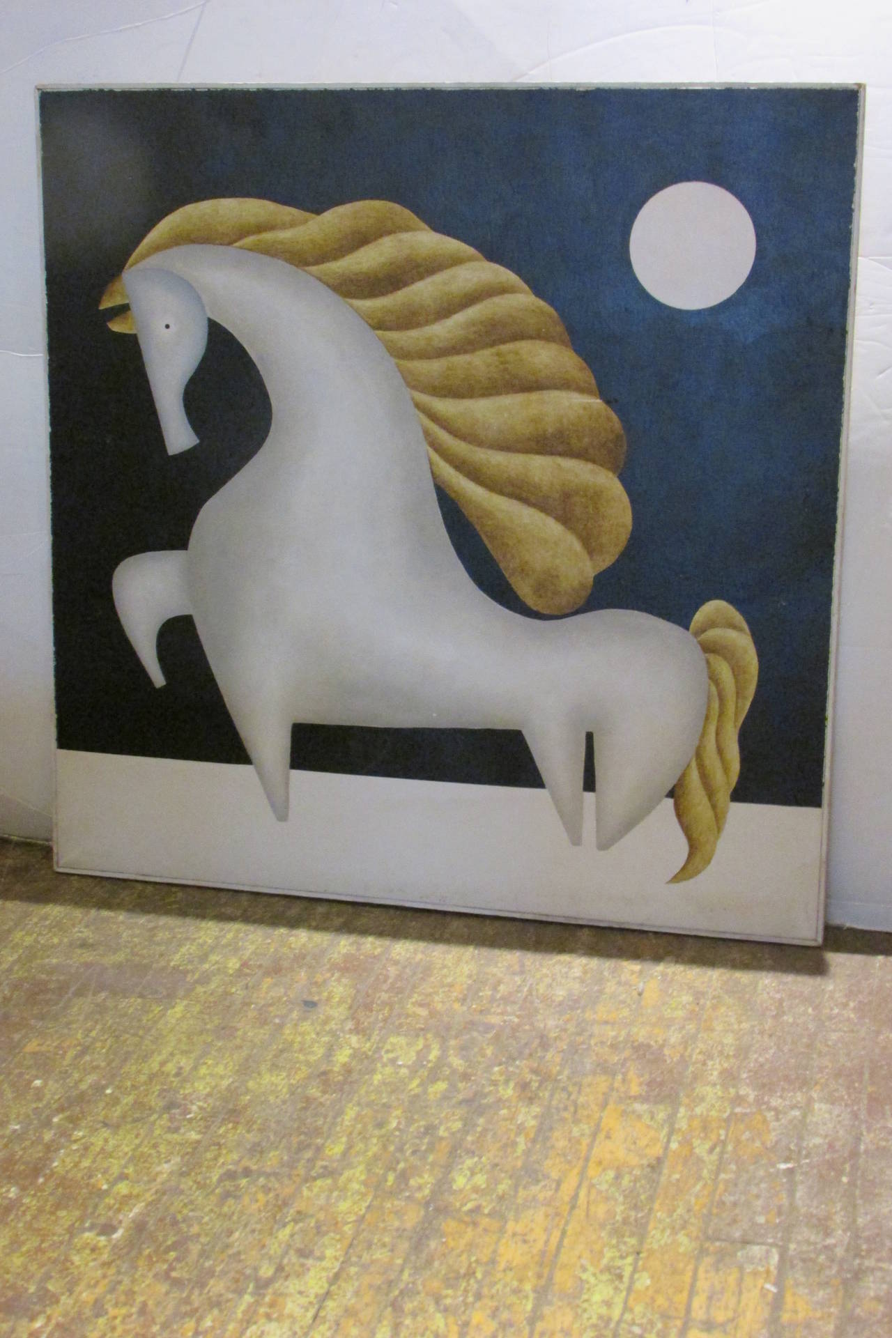 Mexican Modernist Painting of a Horse 3