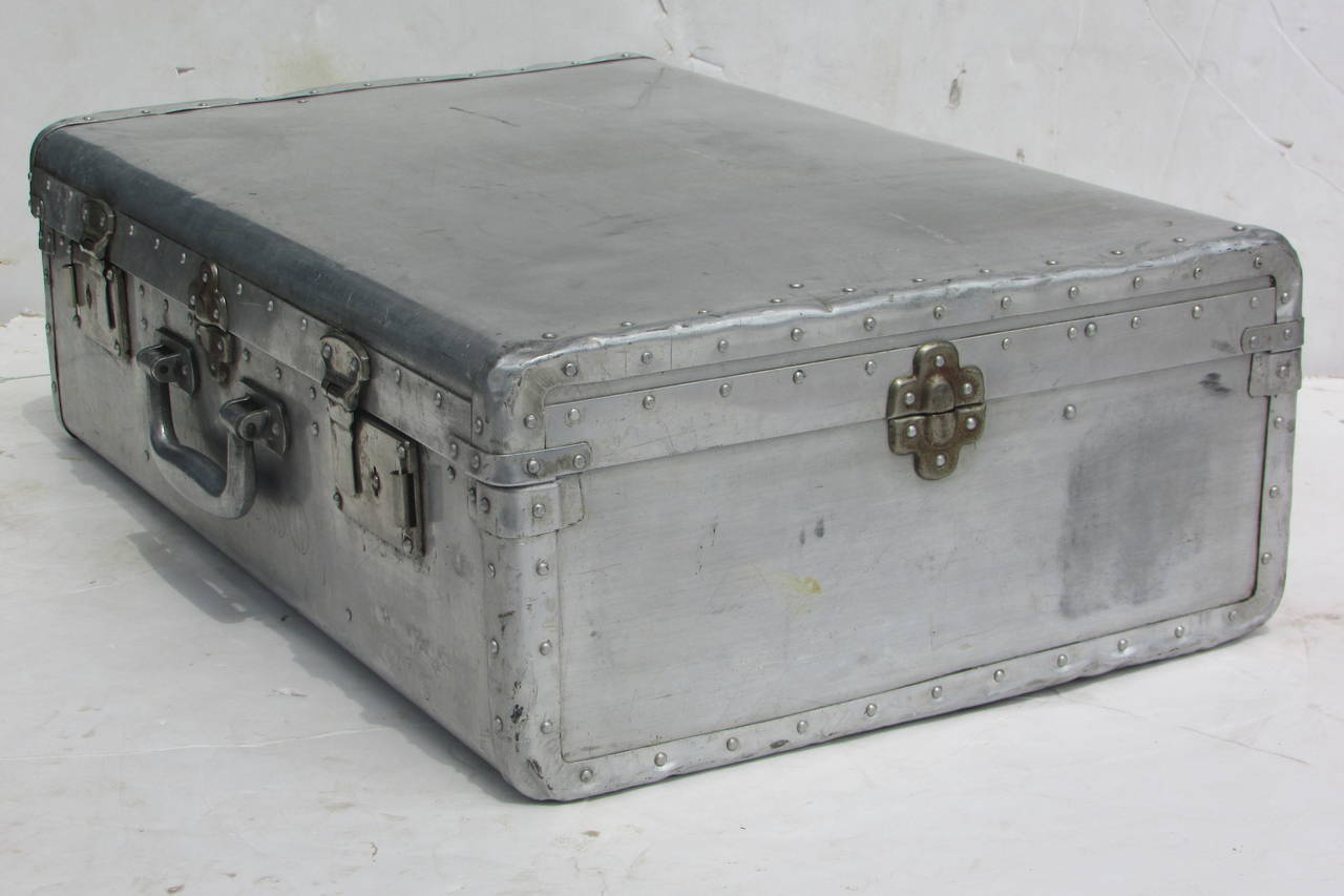 vintage aluminum luggage
