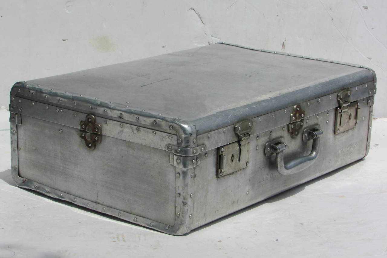 Machine Age Riveted Aluminum Suitcase 2