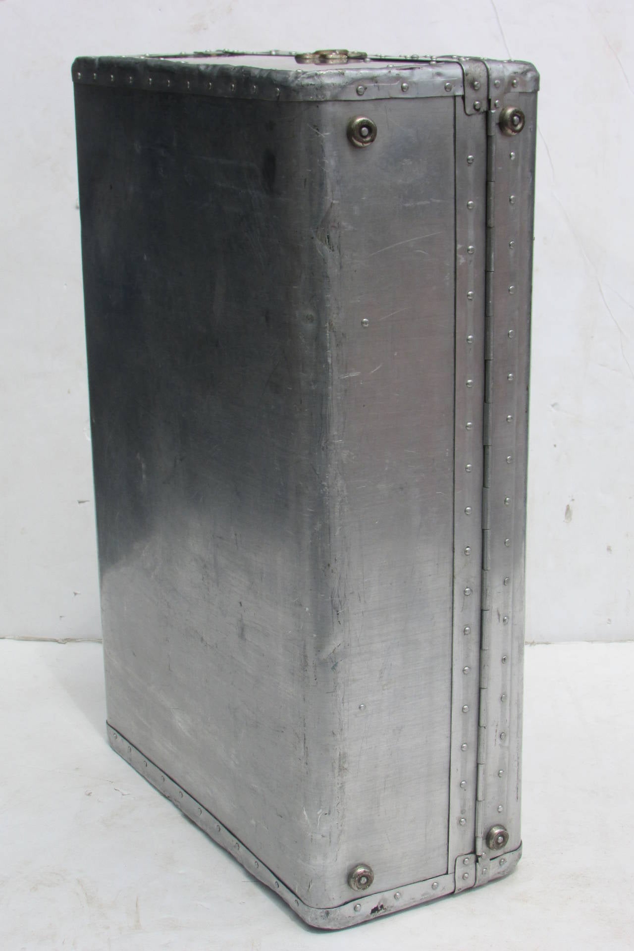 vintage aluminium suitcase