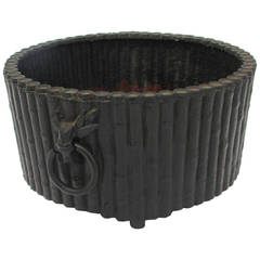 Faux Bamboo Design Cast Iron Planter