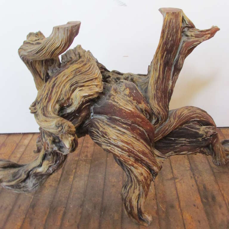 Driftwood Redwood Burl Root Sculpture / Table Base For Sale at 1stdibs