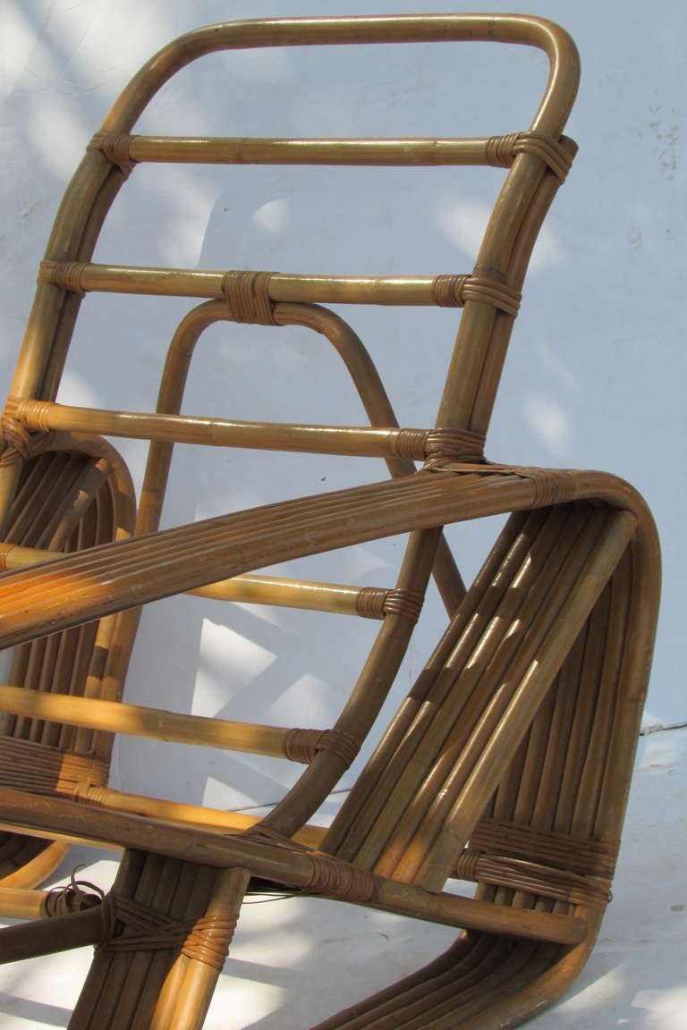  Rattan Lounge Chair Paul Frankl 2