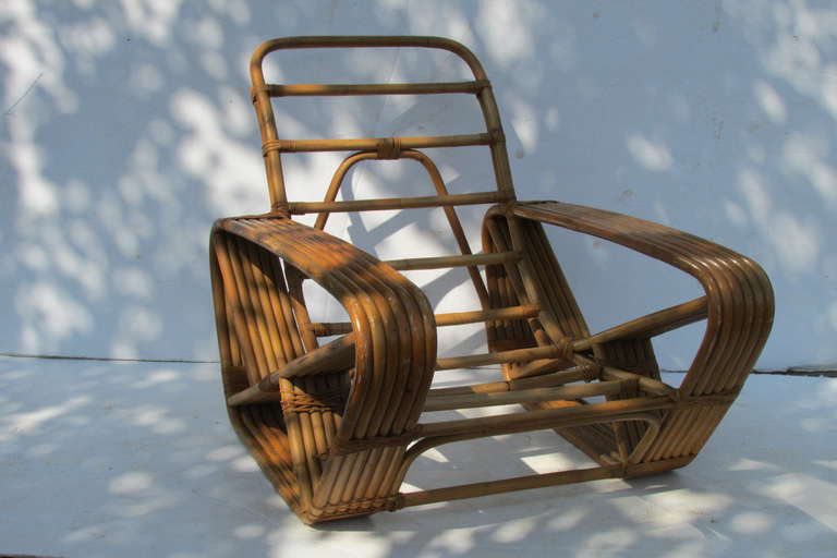 Art Deco  Rattan Lounge Chair Paul Frankl