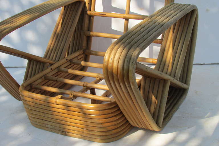 Japanese Rattan Lounge Chair by Paul Frankl