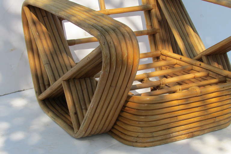 Rattan Lounge Chair by Paul Frankl 2
