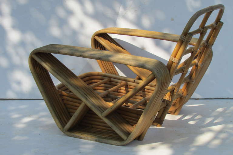 Rattan Lounge Chair by Paul Frankl 1