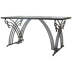 French Art Deco Style Iron Table