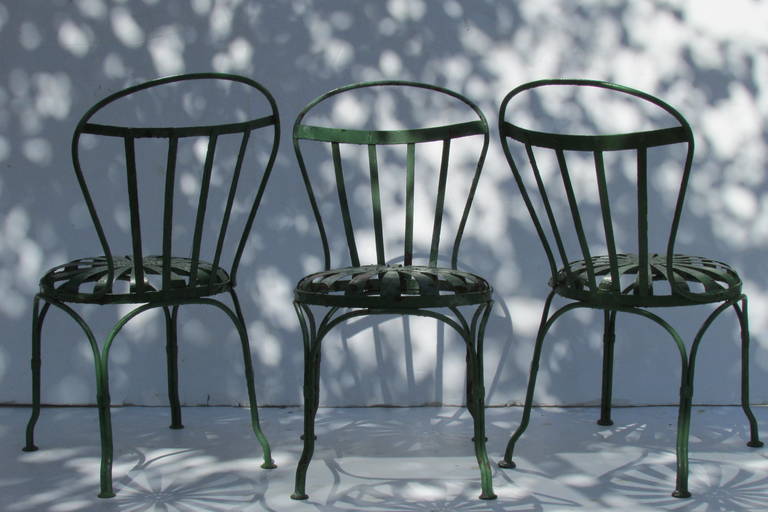 20th Century Early French Garden Chairs by Francois Carre