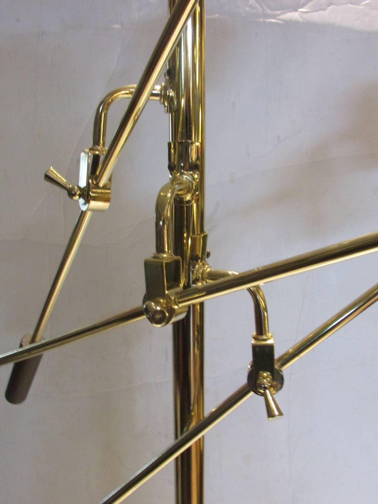 Mid-Century Modern 1960s Italian Articulated Three-Arm Floor Lamp