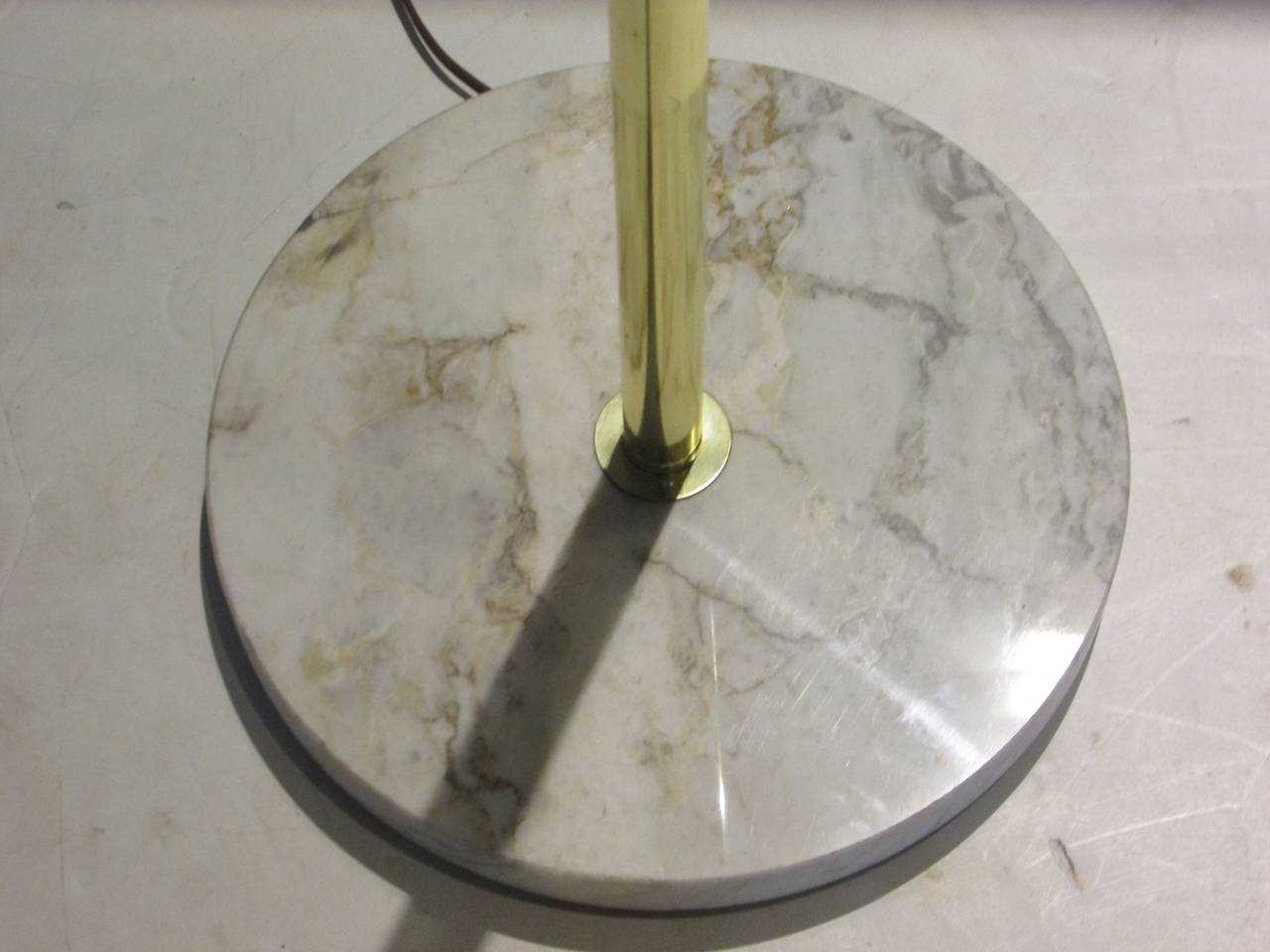 Brass 1960s Italian Articulated Three-Arm Floor Lamp